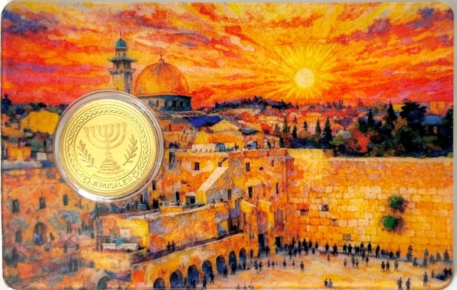 Western Wall Blister · Silver Gold Plated 1/4oz